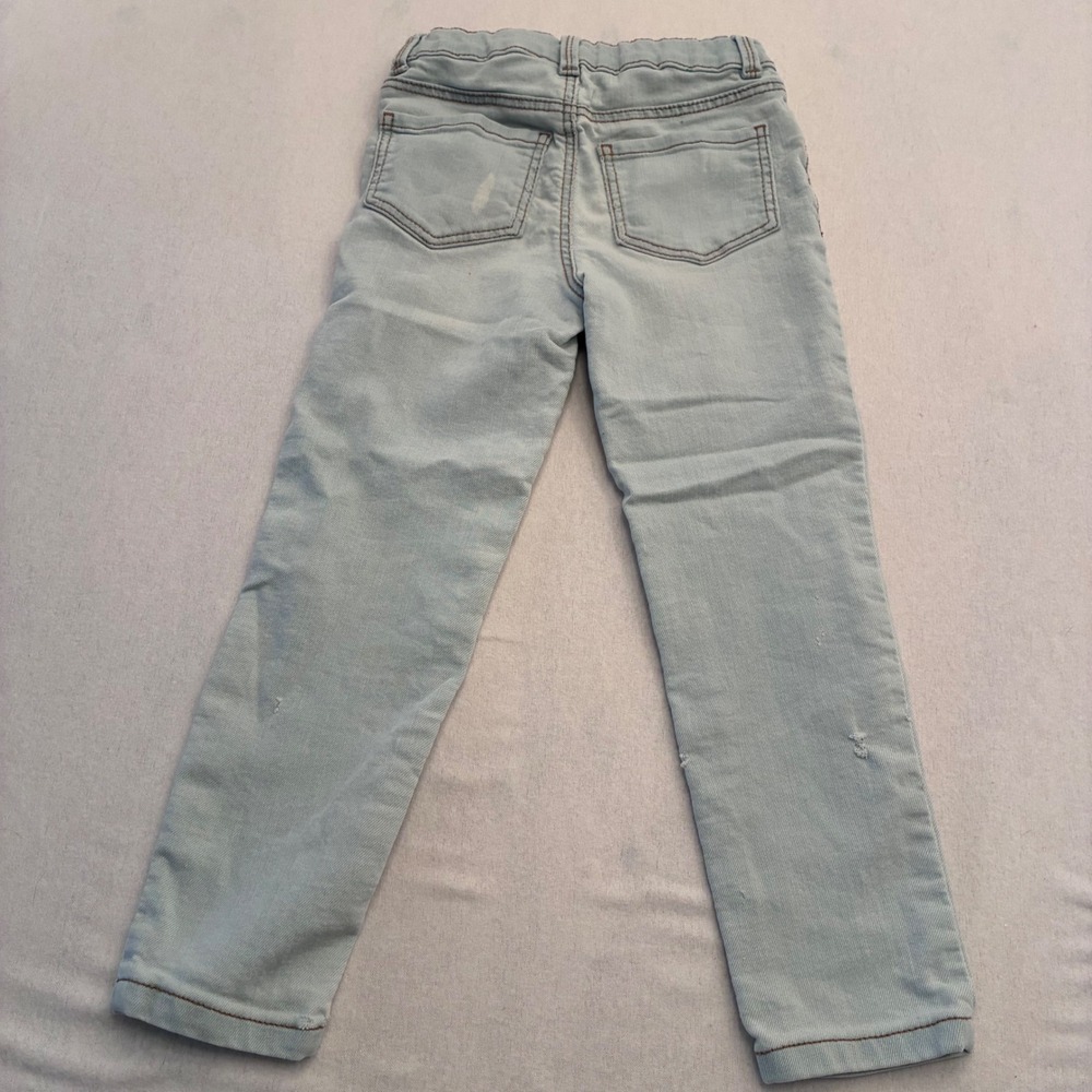 OshKosh Bgosh T Girls Skinny Jeans Light Wash Blue Size 5T Adjustable Waist
